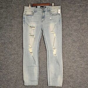 RSQ‎ Distressed, light blue "Seattle Skinny Tapered" Men's Size 36 Jeans
